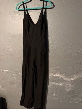 bailey blue Black V-Neck Jumpsuit with Slim Straps